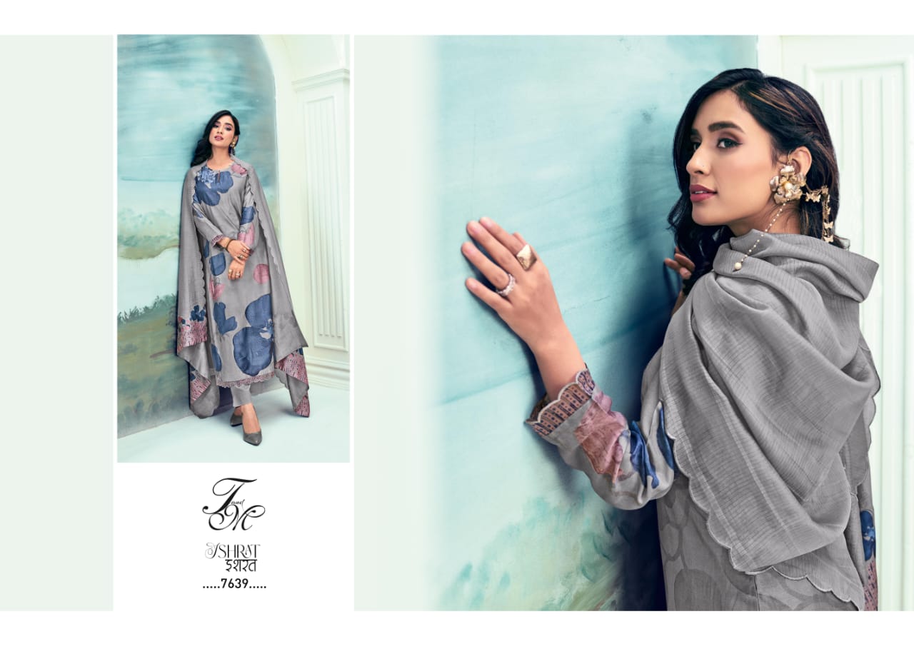 Ishrat By T And M Muslin Silk Digital Printed Dress Material Wholesale Price In Surat